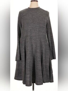 torrid Super Soft Plush Charcoal Gray Long Sleeve Swing Dress Sizd 2